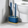 thumbnail image 1 of 3 In 1 Long Handled Toilet Brush Set With Wall Mounted Rack Soft Bristle Toilet Brush Household Bathroom Toilet Corner Clean Tool Convenient Daily Cleaning Set, 1 of 6