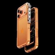 TECH CIRCLE For iPhone 15 Pro Metal Bumper Aluminum Alloy Frame Case, Shockproof, Anti-Scratch, Lightweight,Mechanical Screw Button Button Punk armor style,Heat Dissipation Cover,Silver