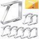 thumbnail image 1 of pinzas para mantel de exterior, pinzas de acero inoxidable antideslizantes, pinzas ajustables para mantel de 7 x 8 cm, perchas grandes y gruesas para jardín, cocina, oficina, restaurante,, 1 of 5