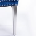 thumbnail image 2 of Glavbiku Modern High End Velvet Dining Chair Set of 2,Dining Room Rivets Chair with Metal Legs,Blue, 2 of 12