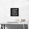 thumbnail image 2 of ARTCANVAS Modern Black White Alphabet Letter E Canvas Art Print - Size: 12" x 12" (0.75" Deep), 2 of 9