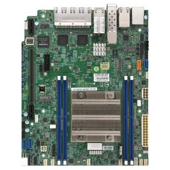 Supermicro X11SDW-14CNT-TP13F Motherboard, Intel Xeon Processor D-2177NT, Single Socket FCBGA-2518 supported, DDR4, Proprietary WIO