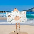 thumbnail image 2 of Yayeee Kids Hooded Towels Toddler Soft Absorbent Beach Bathing Wrap 50" x 23.5", Halloween Pumpkin, 2 of 5