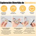 thumbnail image 4 of Con Fundas &ndash; Actualizado 37PCS Candados Kit, 3 Candados Transparentes de Lat&oacute;n, Cilindro Alta Precisi&oacute;n, para Locker Verja Cobertizo Exterior, 4 of 7