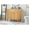 thumbnail image 2 of 36 inch single bathroom vanity in natural wood, 2 of 8