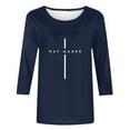 thumbnail image 5 of BVOFAR Women's Letter Print Christian Shirts Casual Crew Neck 3/4 Sleeve Tops Holiday Gifts Blessed T-Shirts, 5 of 5