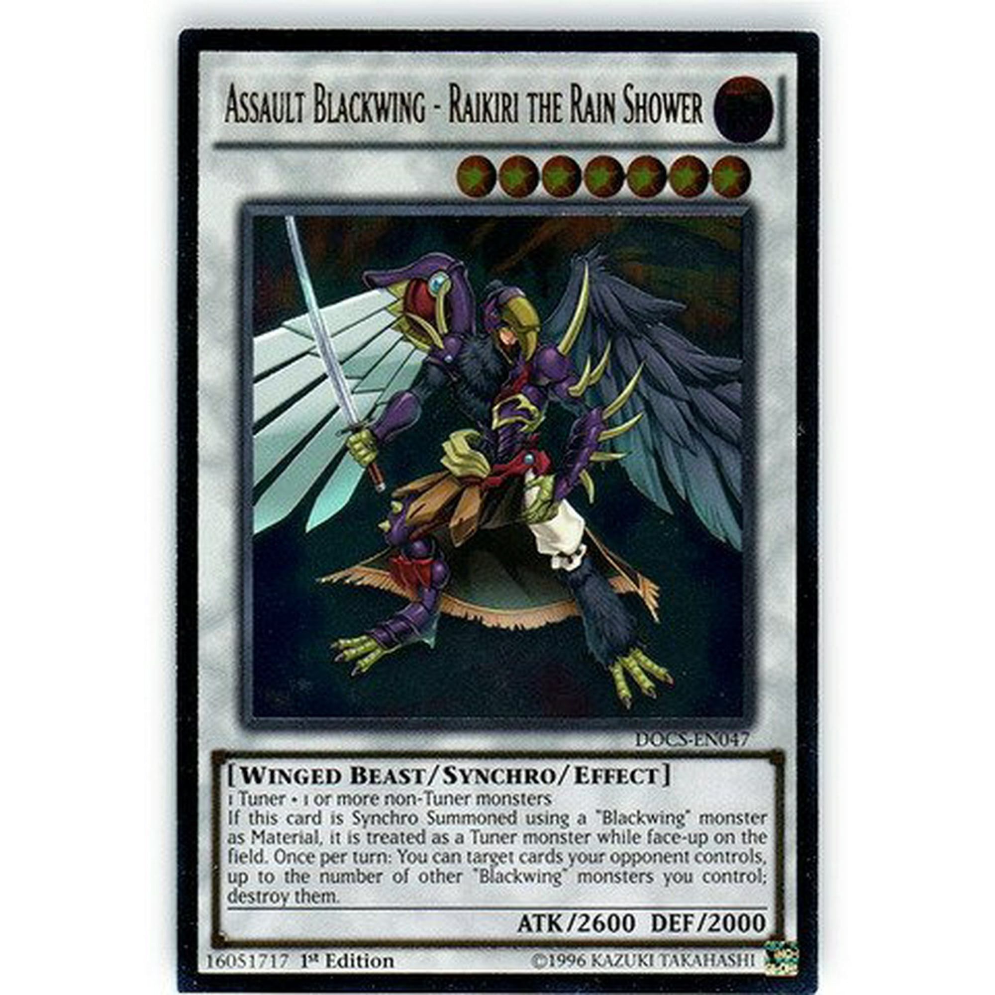 Yu Gi Oh Assault Blackwing Raikiri The Rain Shower Docs En047 Dimension Of Chaos 1st Edition Ultimate Rare Walmart Canada Yu Gi Oh Assault Blackwing Raikiri The Rain Shower Docs En047 Dimension Of Chaos 1st Edition Ultimate Rare Walmart Canada