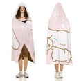 thumbnail image 7 of Cinnamoroll Hooded Blanket Poncho, Wearable Hooded Blanket Cozy Soft Warm Plush Fleece Blanket for Adult Women Men, 7 of 7