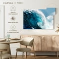 thumbnail image 5 of Elephant Stock Raw Ocean Waves Wall Art - Horizontal Canvas Wall Art - Living Room Wall Decor - Beach Canvas - Teal And Blue Decor - 30" x 20", 5 of 8