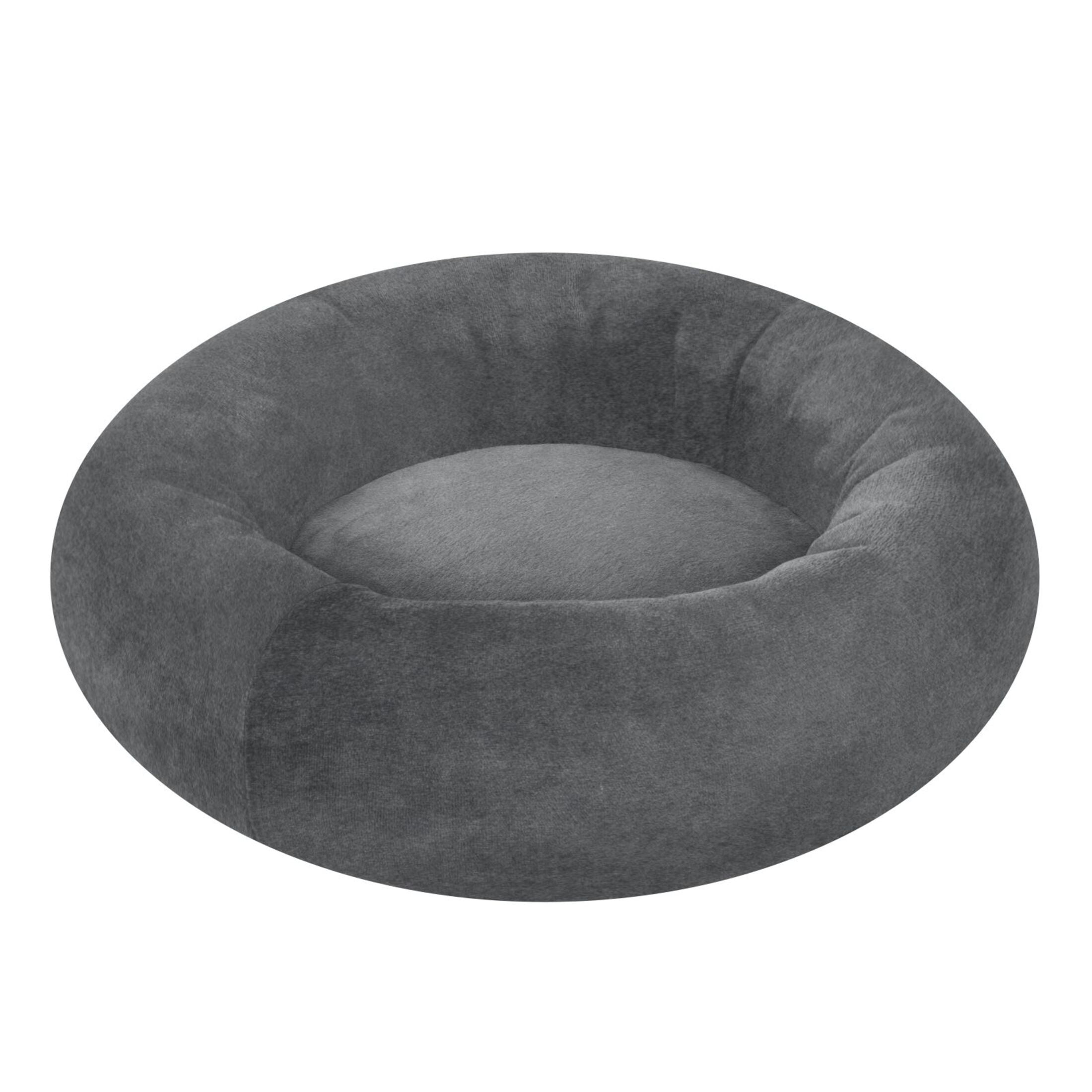 Iauyy Pet Couch Donut Cat Bed for Indoor Cats/Small Dogs Washable & Machine with Non-slip Bottom Calming Cat Furniture, There Are No Highlights (M)