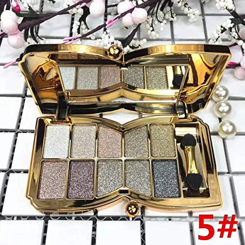 Afhængighed fortryde Cusco Bernecy Glitter Eyeshadow Palette,10 Colors Sparkle Shimmer Eye Shadow  Highly Pigmented Long Lasting Makeup Set Gold (Type 5), Small - Walmart.com