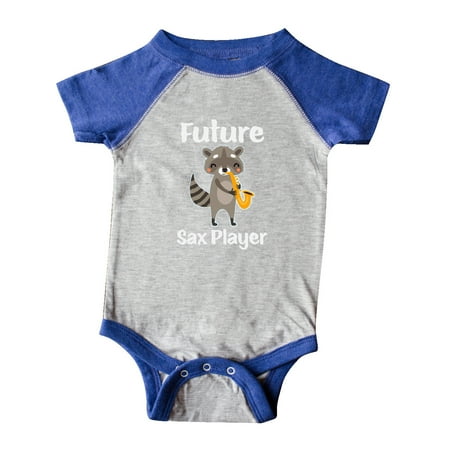 

Inktastic Future Saxophone Player Kids Raccoon Gift Baby Boy or Baby Girl Bodysuit