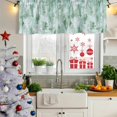 thumbnail image 6 of Green Abstract Valances for Windows, Decorative Rod Pocket Window Valance Curtains, Modern Oil Painted Art Contemporary Short Curtain Drapes for Kitchen/Bathroom/Living Room, 2 Panels, 60" W x 18" L, 6 of 8