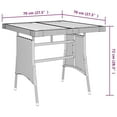 thumbnail image 3 of vidaXL Garden Table Grey 70x70x72 cm Poly Rattan & Solid Acacia Wood, 3 of 3