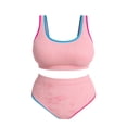thumbnail image 4 of Gradient Print Plus Size Two Piece Swimsuit For Control Bathing With High Waisted Bottoms, 4 of 5