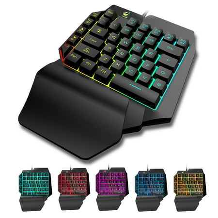 EEEkit One Hand Mechanical Gaming Keyboard Half Keyboard Small Gaming Keyboard for Fortnite/LOL/PUBG/CSGO/Rainbow (Best Small Mechanical Keyboard)