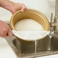 thumbnail image 3 of Qiangzon Small Hole Rice Sieve and Strainer for Kitchen Use, Perfect for Washing and Draining Rice, Durable Plastic Construction, Easy to Clean and Store, Multi-Purpose Filter Tool 1 Drainer, 3 of 6