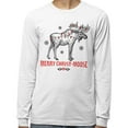 thumbnail image 2 of Merry Christmoose Long Sleeve Shirt Unisex Large White, 2 of 5