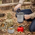 thumbnail image 4 of Camping Titanium Cookware Set 1000ml 750ml Pot Pan Spoon Set for Outdoor Camping Hiking Backpacking Picnic Cooking Equipment, 4 of 7