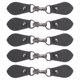 thumbnail image 3 of Black Clothing Hooks 5 Pairs Fashionable Metal Buckles for Coats and Sweaters Simple Design, 3 of 4