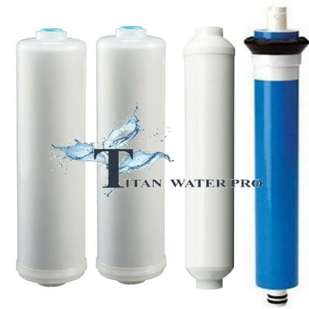 REVERSE OSMOSIS RO/DI FILTERS & MEMBRANE REPLACEMENT SET 4PCS - PORTABLE RO/DI