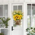 thumbnail image 4 of Myecovie Fall Wreath Sunflower Wreaths Basket 17" Summer Seasonal Decor Indoor Outdoor Wreaths for Front Door with Burlap Bow, 4 of 7