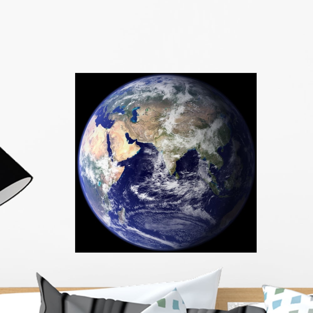 3D Globe and Earth Wall Mural Decal by Wallmonkeys Vinyl Peel and Stick