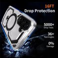 thumbnail image 6 of Armor Designed for Samsung Galaxy A16 5G/4G Magnetic Case, Rugged Shockproof, with 360 Rotate Ring Kickstand, Hard Anti-Drop Heavy Duty Protection Hybrid Phone Cover for Galaxy A16 5G/4G, Gray, 6 of 6