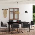 thumbnail image 1 of vidaXL 7 Piece Garden Dining Set Black, 1 of 4