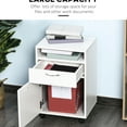 thumbnail image 3 of White Printer Stand - Provide Space for Cartridges - Office Environment - Sturdy Frame, 3 of 3