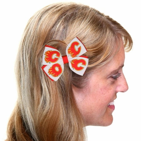 Calgary Flames Two-Tone Pinwheel Hair Clip - No Size