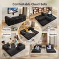 thumbnail image 3 of JARCLIC Boneless Convertible Sofa Bed,79" Folding Sofa Bed, Loveseat Sleeper Couch Daybed for Living Room, Bedroom, Apartment (Black), 3 of 8