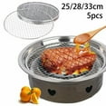 thumbnail image 3 of 5Pcs Round Disposable Wire Net Grill Racks Iron Roast Grate Cooking Barbecue Bbq, 3 of 4