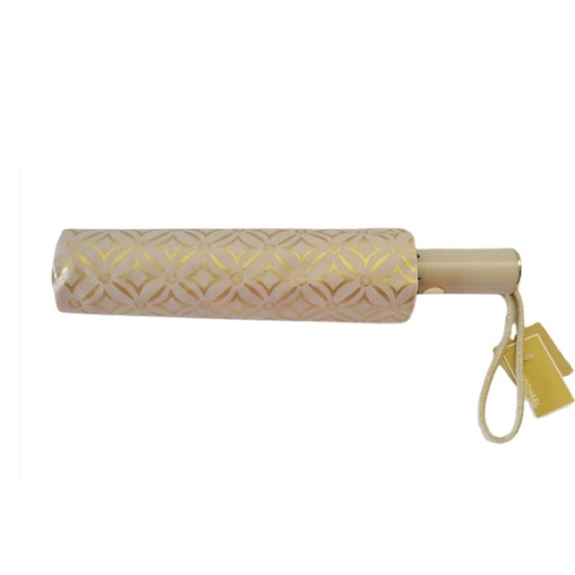 Michael Kors Womens Travel Umbrella Push Button Folding Pale Gold Multi 35F4GTFN1M-PL GL