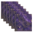 thumbnail image 2 of 6 Pack 20'' x20" Satin Table Napkins Dinner Napkins for wedding Party Decoration events Purple Celestial Pattern, 2 of 6