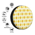 thumbnail image 4 of Logiee yellow argyle Print Spare Tire Cover, Universal Wheel Protectors,Waterproof Dust-Proof UV Sun Wheel Tire Cover,Fit for SUV, RV, Travel Trailer, Truck-16 inch, 4 of 6