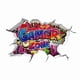 thumbnail image 2 of Adhesivos de pared 3D Gamer Zone, estilo grafiti, 40 x 60 cm, PVC, 2 of 2