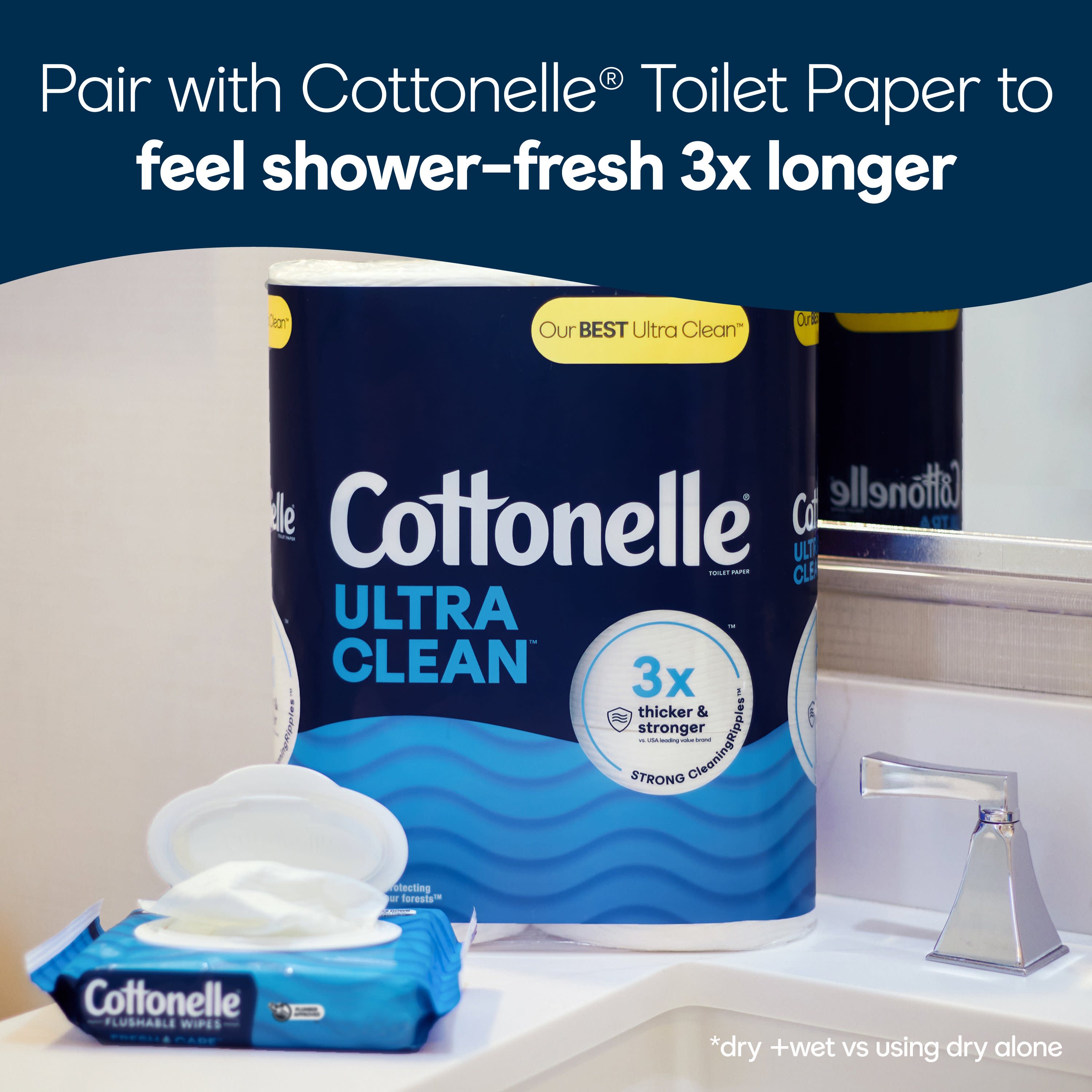 Cottonelle Fresh Care Flushable Wipes, 2 Flip-Top Packs - image 6 of 11