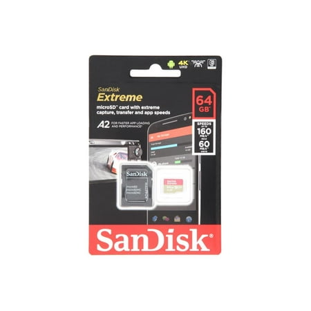 SanDisk ( サンディスク ) 64GB Extreme microSDXC SDSQXA2-064G-GN6MA ［ 海外パッケージ ］