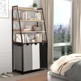 thumbnail image 4 of Herture Laundry Basket Section Laundry Hamper with s Shelf PullOut and Removable Laundry Bags Large x . Gallons for Laundry Room Bathroom Rustic PFXLN, 4 of 7