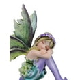 thumbnail image 4 of Summer Night Dream Green Girl Fairy Garden with Lavender Mushrooms Figurine, 4 of 8
