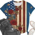 thumbnail image 4 of 4th of July Shirts for Women America Printed Tshirt Patriotic Vintage USA Tee Tops, 4 of 5