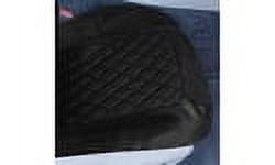 FH Group Ultra Modern Quilted Leatherette Car Seat Covers, Universal Fit Black Full Set with Air Freshener