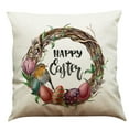 thumbnail image 5 of Cheapark Easter Day Pillowcase Linen for Home Decoration 18x18 Inches, 5 of 5