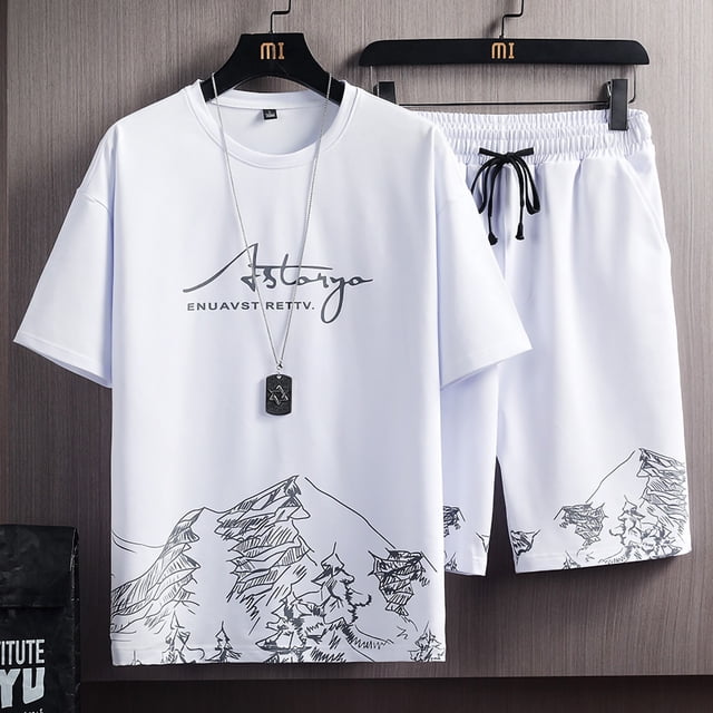 Conjunto de ropa para hombre, conjunto de ropa para hombre, conjunto de camisa transpirable para hombre, conjunto de pantalones cortos para hombre, eleva tu experiencia