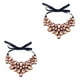 thumbnail image 3 of Qarigey Collar de mujer, gargantillas, colgantes, gargantilla para niñas, fiesta, vestido de banquete, accesorios para damas, collares con Rosado 2piezas, 3 of 6