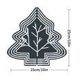 thumbnail image 3 of Stylish Metal Hanging Christmas Tree Wind Spinner - Geometric Design with Layered Lines for Garden & Yard Decor, 3 of 7