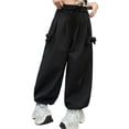 thumbnail image 2 of Girls Pants Back To School Clothes for Girls Cute Loose Fit Bow Tie Harem Trousers Comfortable Casual Autumn Fashion for Toddler Kids Stylish and Versatile Girls Clothing, 2 of 7