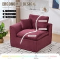 thumbnail image 4 of Modular Sectional Sofa Cloud Couch, Comfy Cloud Modern Sofa, 2-Seater with Removable Cushion Covers, Furniture for Living Room Bedroom Apartments Dorms, No Assembly Required, 4 of 5