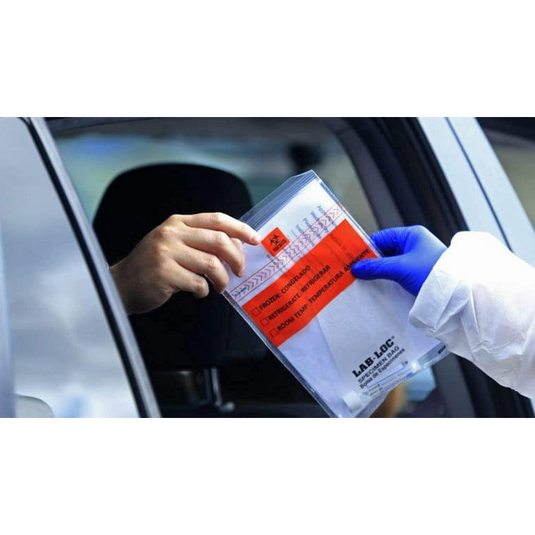 Specimen Transport Bag with Document Pouch Lab-Loc 8 X 10 Inch LDPE Biohazard; Case/1000 Specimen Transport Bag with Document Pouch Lab-Loc 8 X 10 Inch LDPE Biohazard; Case/1000